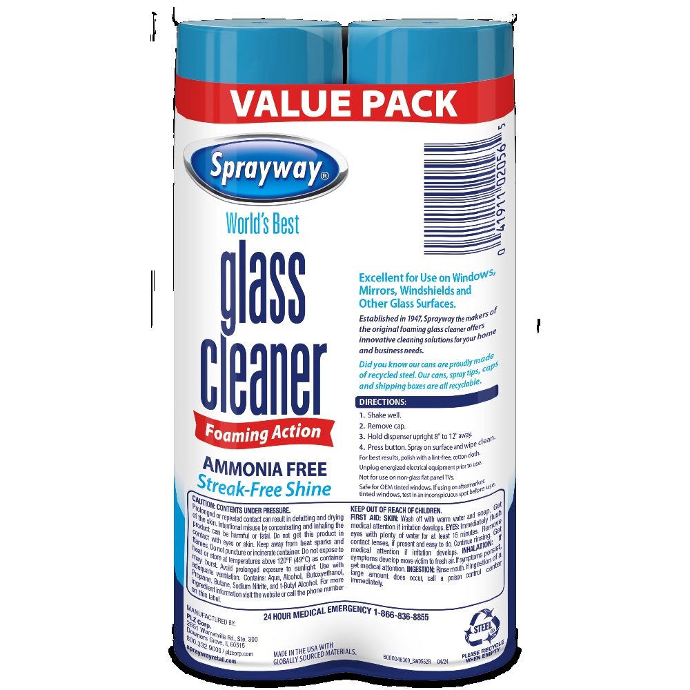 Glass Cleaner Foaming Aerosol  - đánh giá và giá Glass Cleaner Streak